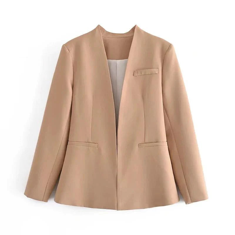 Ladies New Solid Color Suit Jacket Women - melvincucci