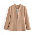 Ladies New Solid Color Suit Jacket Women - melvincucci
