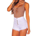 Ladies Ripped High Waist Denim Shorts Women Hot Pants - melvincucci