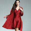 Ladies Spring And Summer Silk Bathrobe - melvincucci