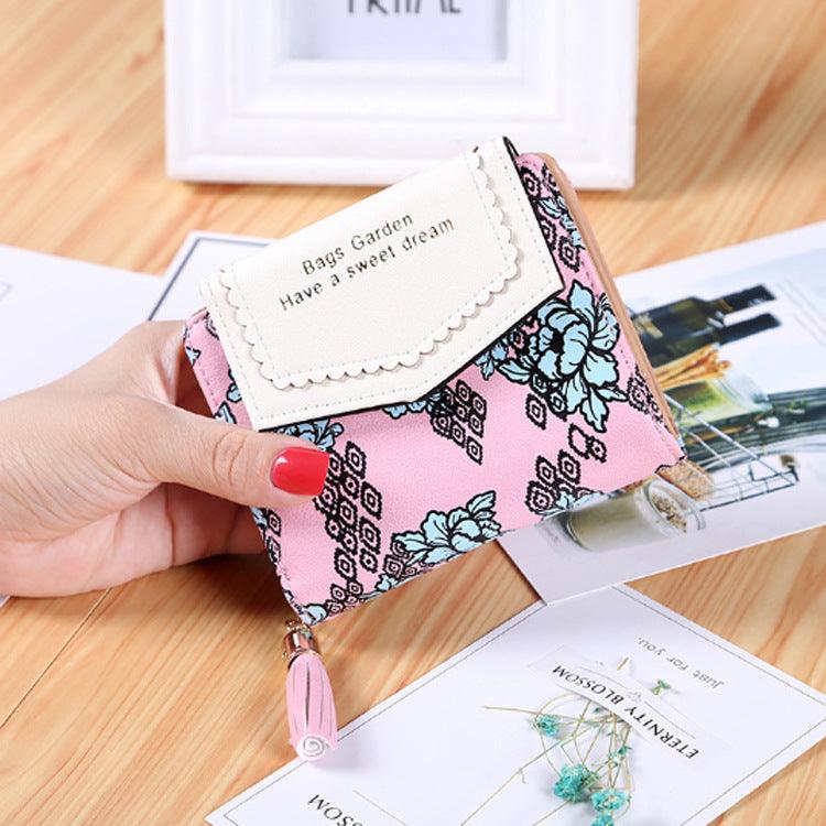 Ladies wallet women long tassel zipper bag - melvincucci