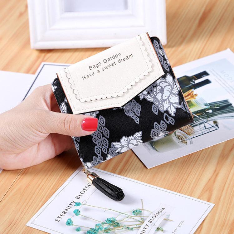 Ladies wallet women long tassel zipper bag - melvincucci