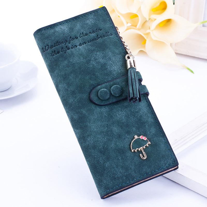 Lady's umbrella purse women long zipper wallets Korean plate handbag Taobao fast selling sanding Wallet - melvincucci