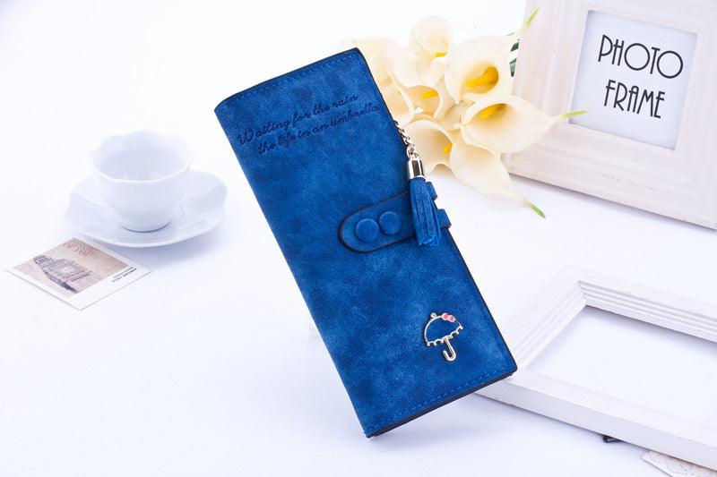 Lady's umbrella purse women long zipper wallets Korean plate handbag Taobao fast selling sanding Wallet - melvincucci