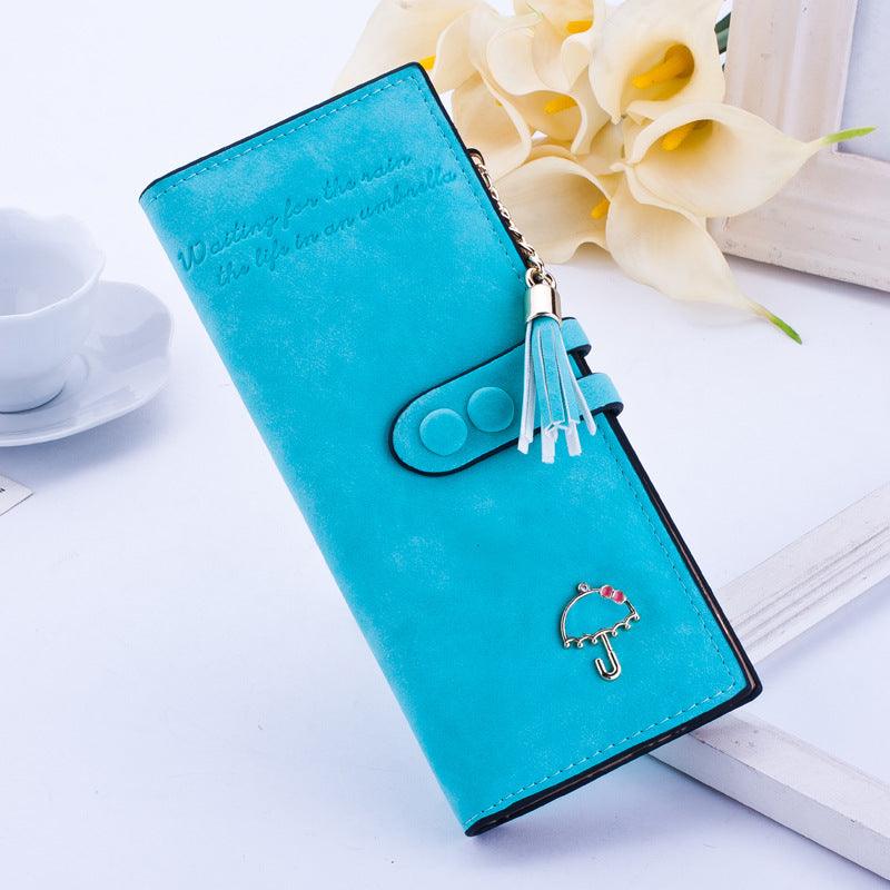 Lady's umbrella purse women long zipper wallets Korean plate handbag Taobao fast selling sanding Wallet - melvincucci