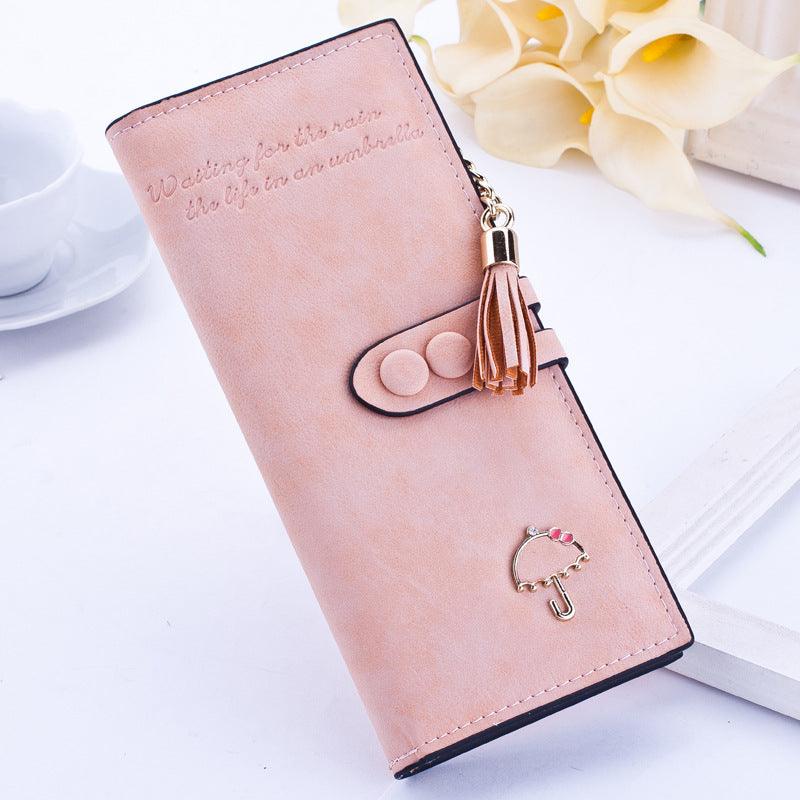 Lady's umbrella purse women long zipper wallets Korean plate handbag Taobao fast selling sanding Wallet - melvincucci