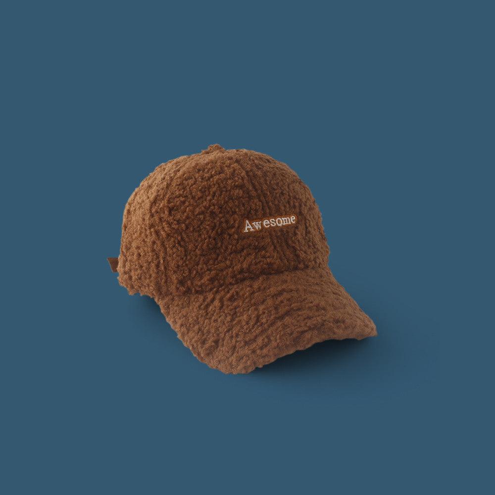 Lamb Wool Alphabet Plush Hat For Men And Women - melvincucci