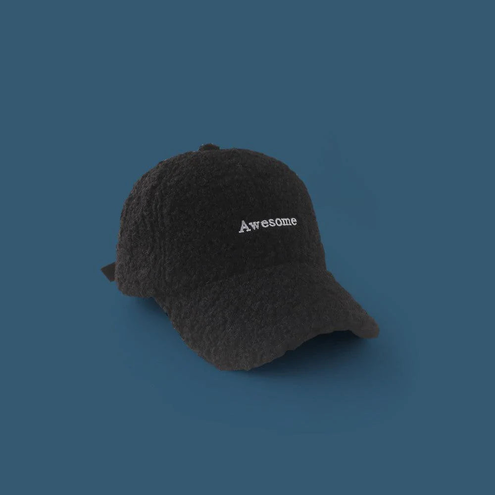 Lamb Wool Alphabet Plush Hat For Men And Women - melvincucci