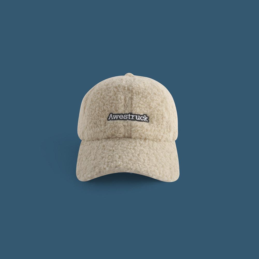 Lamb Wool Alphabet Plush Hat For Men And Women - melvincucci