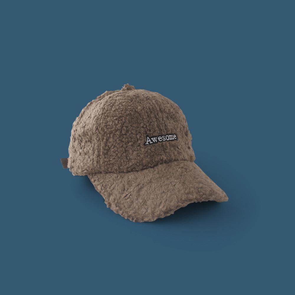 Lamb Wool Alphabet Plush Hat For Men And Women - melvincucci