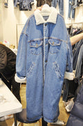 Lamb Wool Thick Denim Jacket Women Mid-length Plus Cashmere - melvincucci