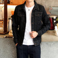 Lapel Long Sleeve Denim Jacket Men - melvincucci