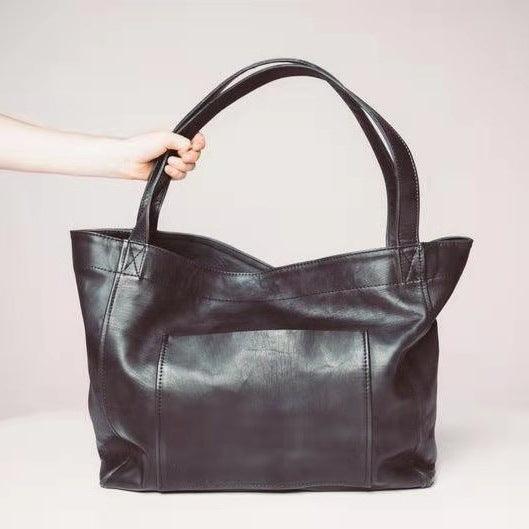 Large Capacity Oil Wax Tote Bags for Women Shoulder Bag - melvincucci