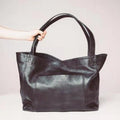 Large Capacity Oil Wax Tote Bags for Women Shoulder Bag - melvincucci