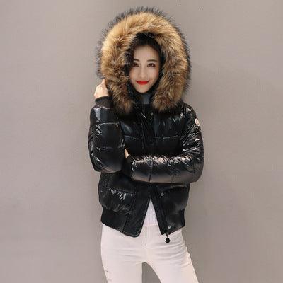 Large Fur Collar Coat Female Fashion Student Jacket - melvincucci