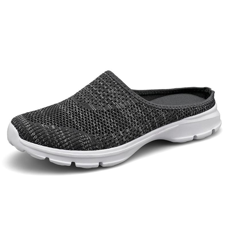 Large Size Fly Woven Half Pallet Shoe Mesh Breathable Cool Drag - melvincucci
