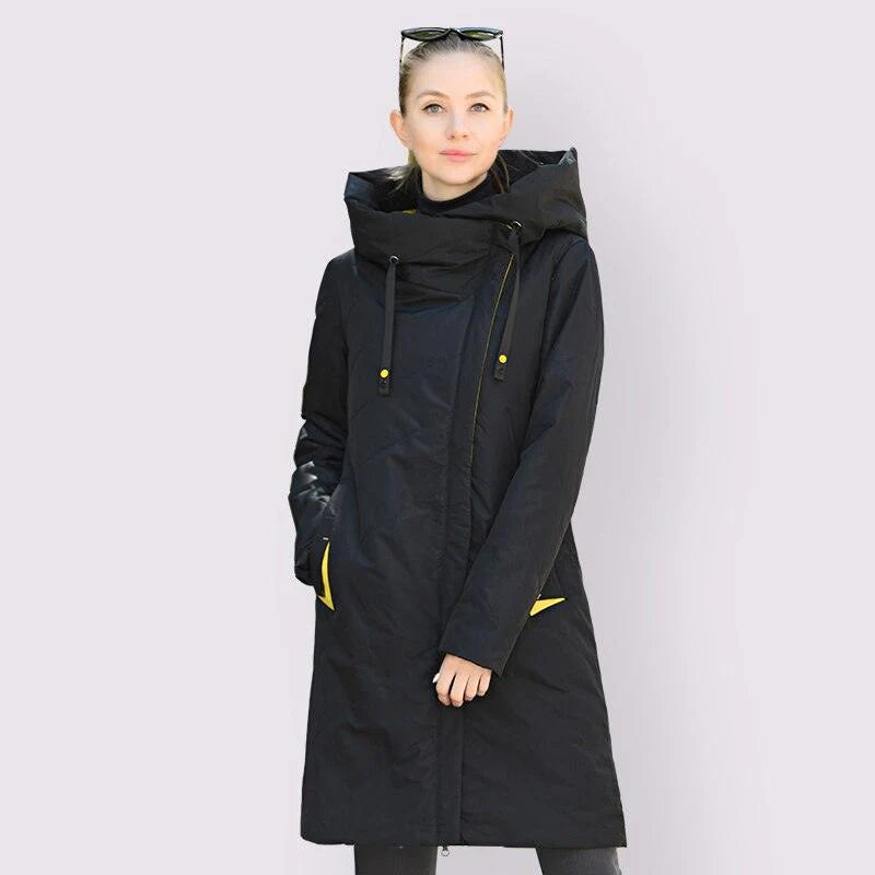 Large Winter Jackets For Women Long Jacket Outdoor Black - melvincucci