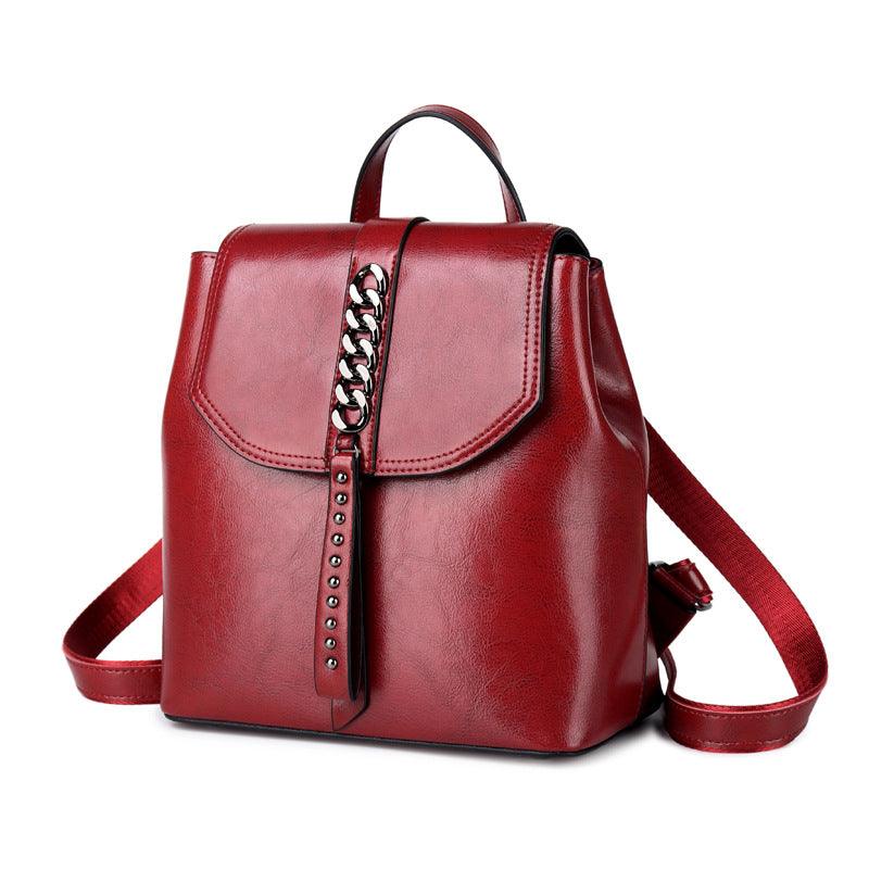 Leather Backpack Women Car Stitching Fashion Leather Casual Backpack Women Travel Backpack - melvincucci