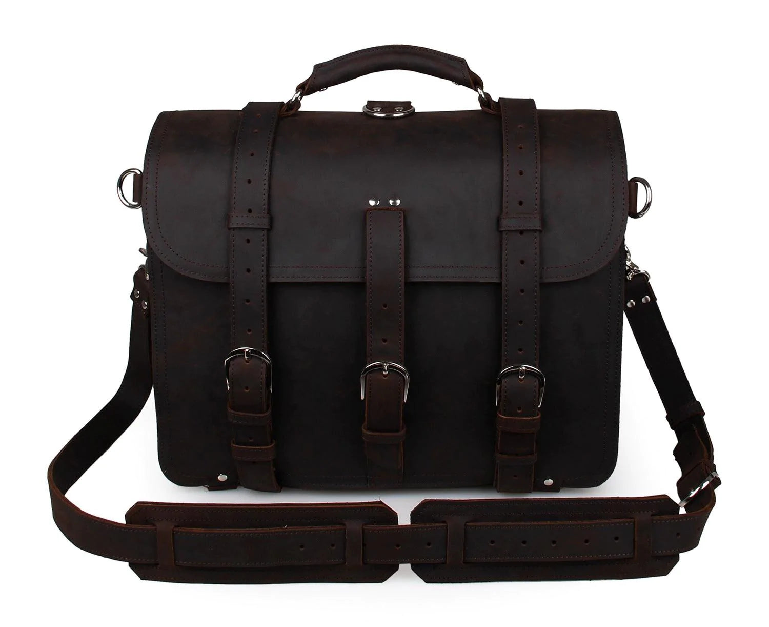 Leather bag leather bag wholesale cool crazy horse men Shoulder Messenger Bag 7072 - melvincucci