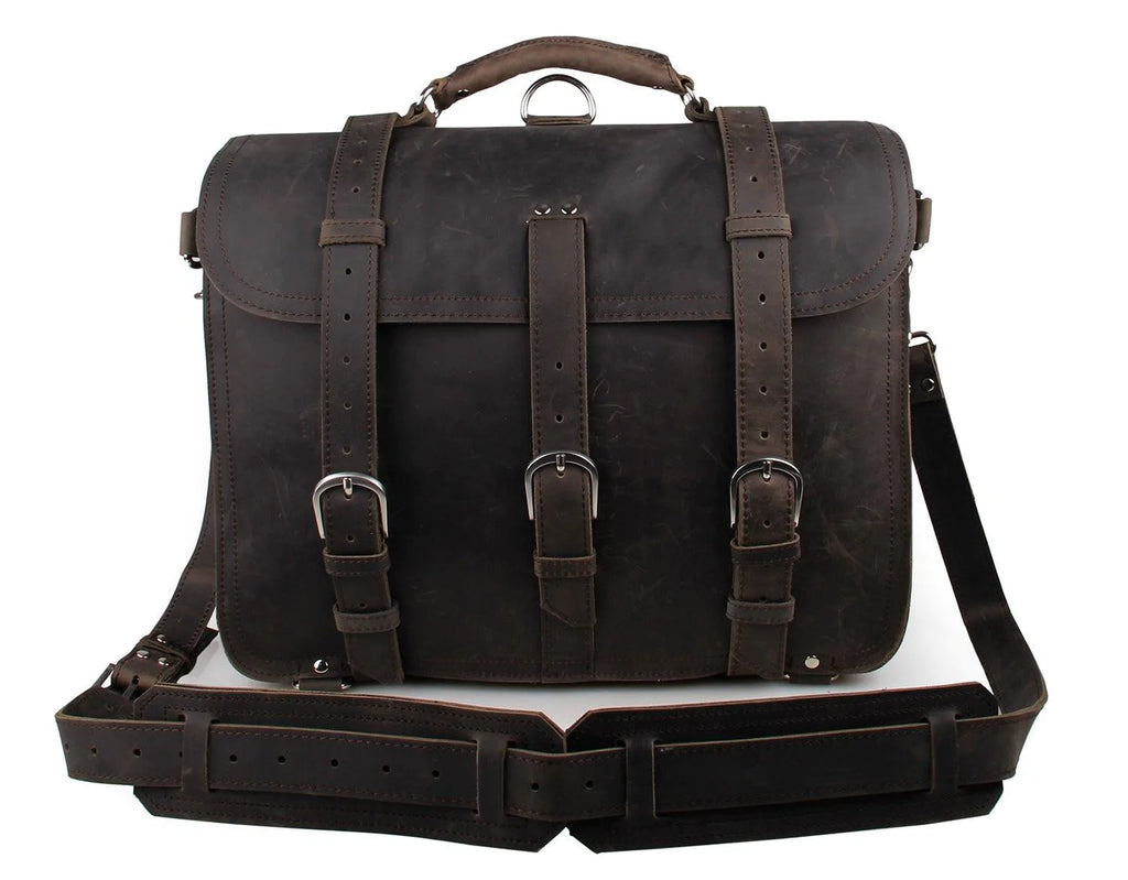 Leather bag leather bag wholesale cool crazy horse men Shoulder Messenger Bag 7072 - melvincucci