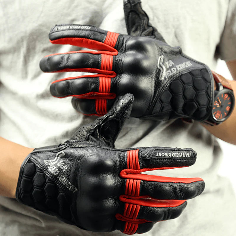 Leather Gloves Motorcycle Gloves Riding Gloves - melvincucci