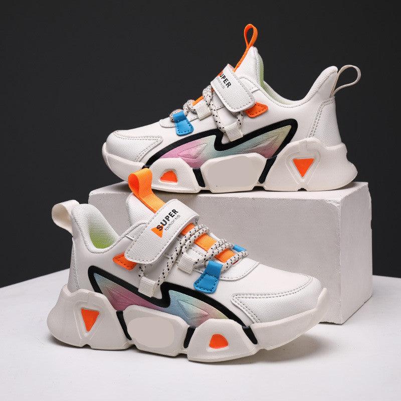 Leather Little Girls Running Shoes - melvincucci