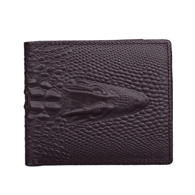 Leather Men'S Short Wallet  Head Money Clip Wallet Goods - melvincucci