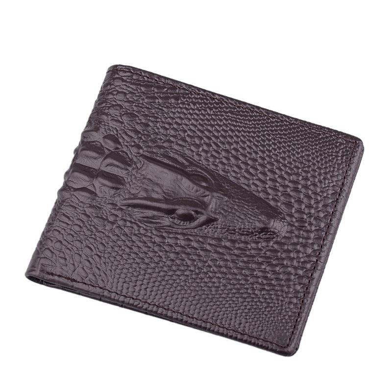 Leather Men'S Short Wallet  Head Money Clip Wallet Goods - melvincucci
