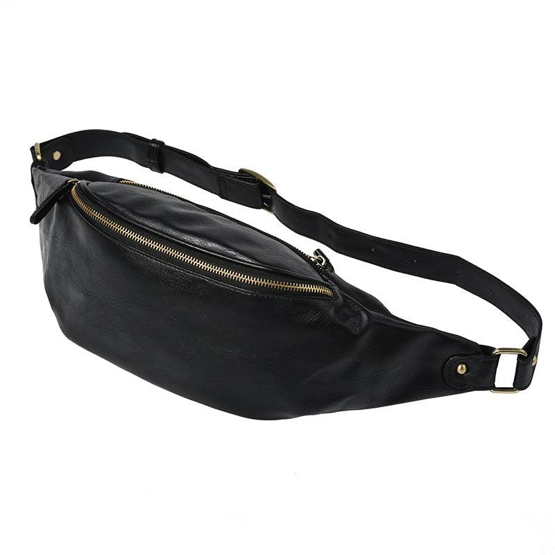 Leather men's small chest bag - melvincucci