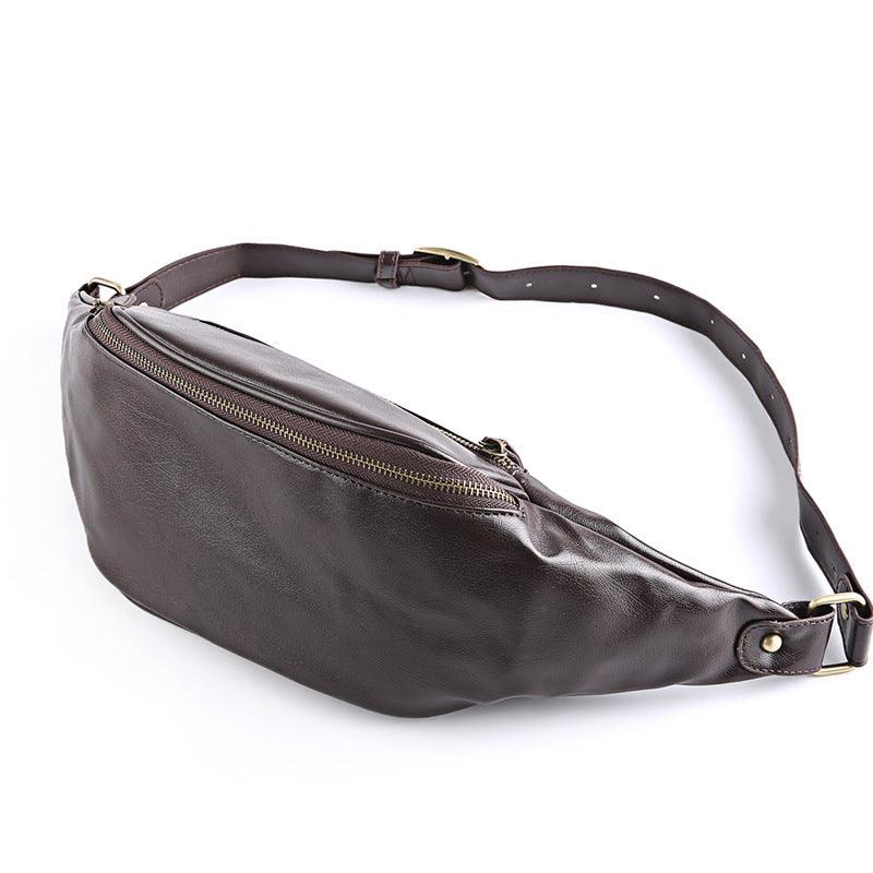 Leather men's small chest bag - melvincucci