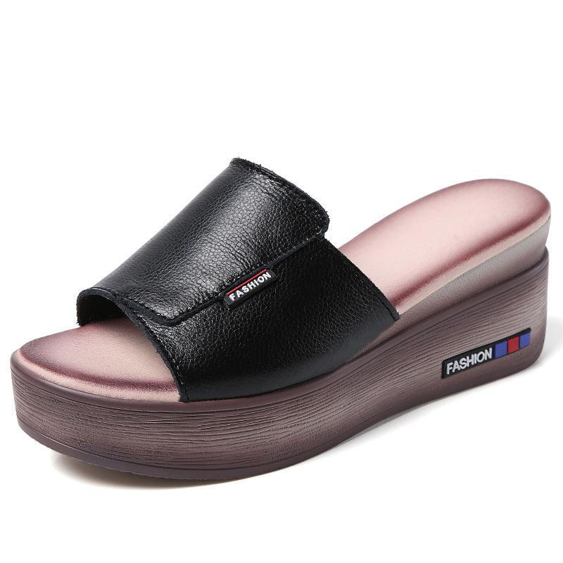 Leather platform sandals for women - melvincucci