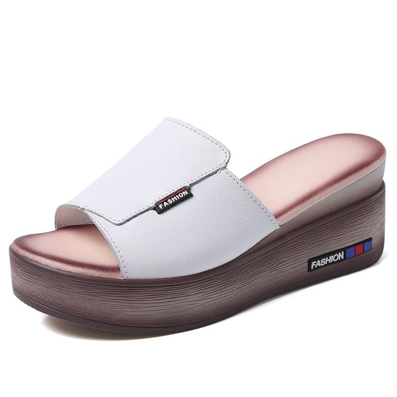 Leather platform sandals for women - melvincucci