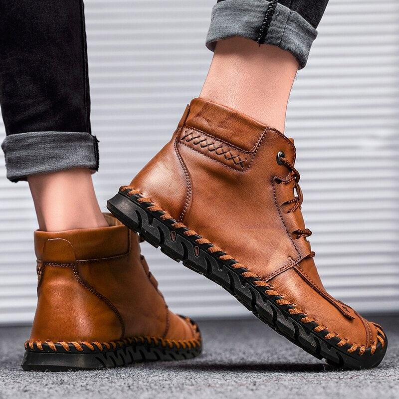 Leather shoes leather men casual shoes - melvincucci