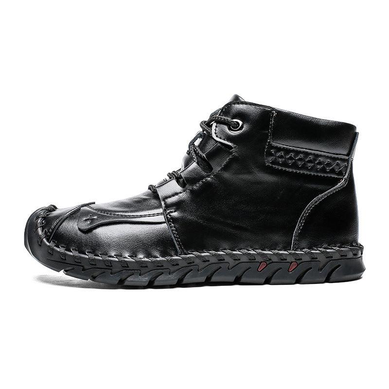 Leather shoes leather men casual shoes - melvincucci