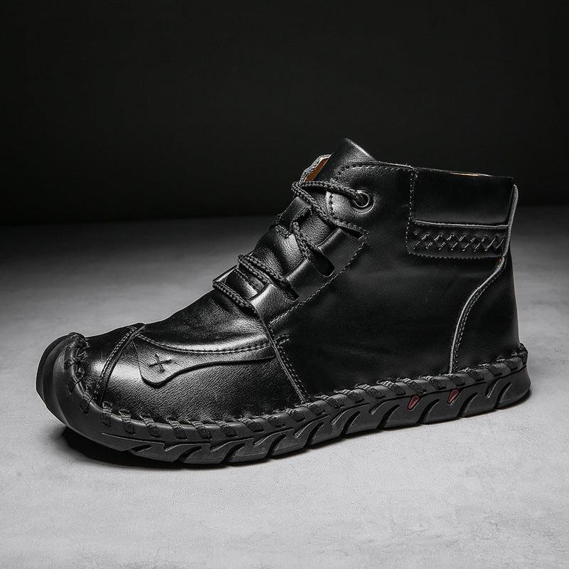 Leather shoes leather men casual shoes - melvincucci