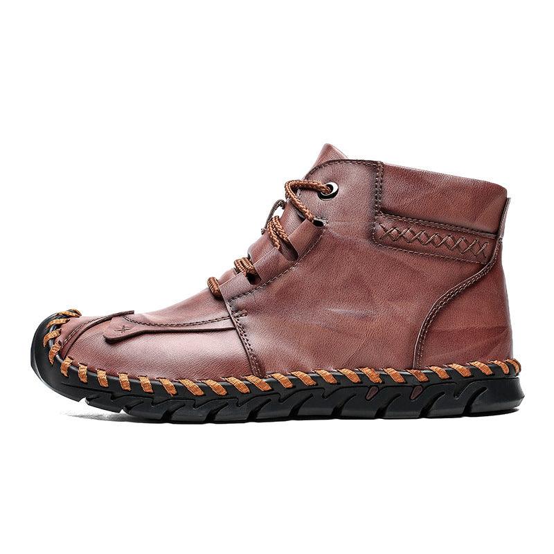 Leather shoes leather men casual shoes - melvincucci