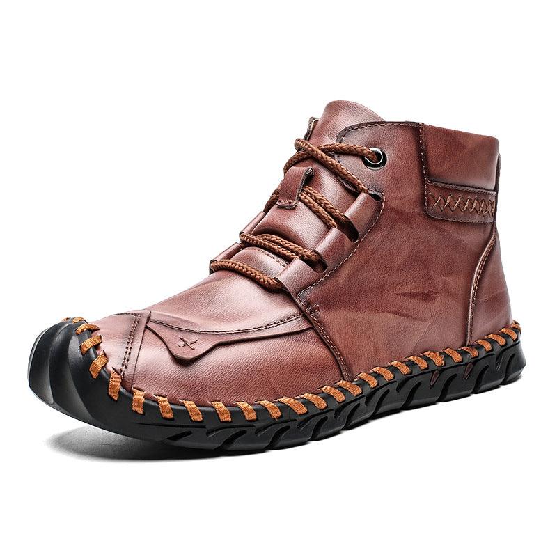 Leather shoes leather men casual shoes - melvincucci