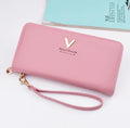 Leather Wallets Women Purses Zipper Long - melvincucci