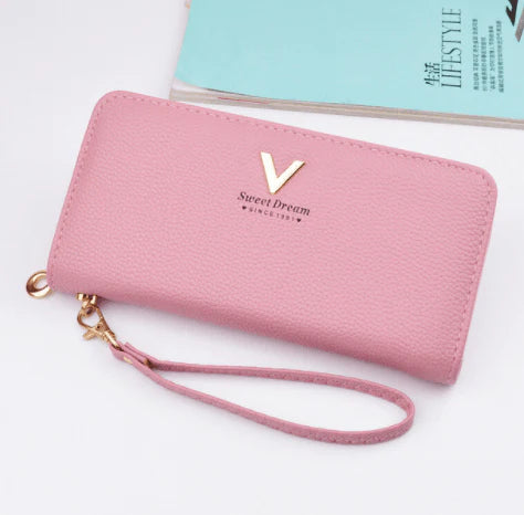 Leather Wallets Women Purses Zipper Long - melvincucci