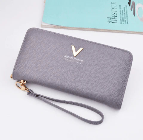 Leather Wallets Women Purses Zipper Long - melvincucci