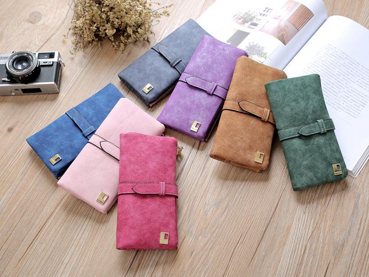 Leather Zipper Long Women Wallet - melvincucci
