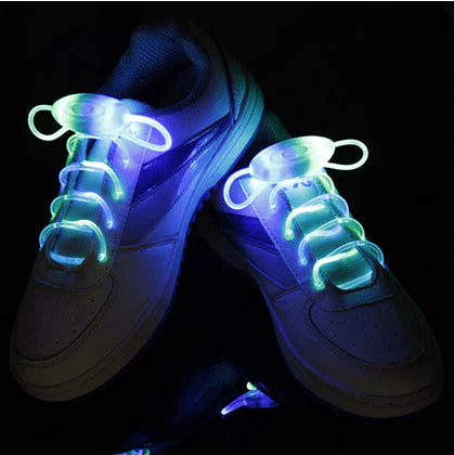 Led Sport Shoe Laces Glow Shoe Strings Round Flash Light Shoelaces - melvincucci