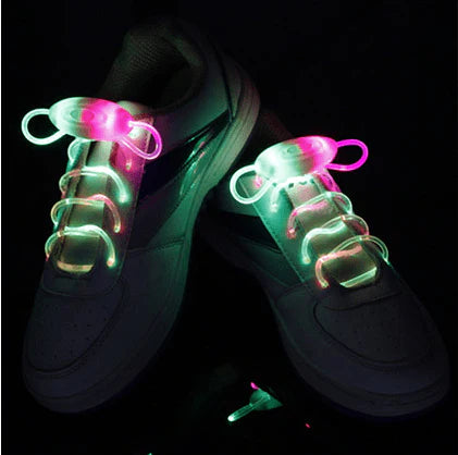 Led Sport Shoe Laces Glow Shoe Strings Round Flash Light Shoelaces - melvincucci