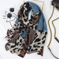 Leopard Print Cotton And Linen Scarf Women Printing Long Gauze Scarf - melvincucci