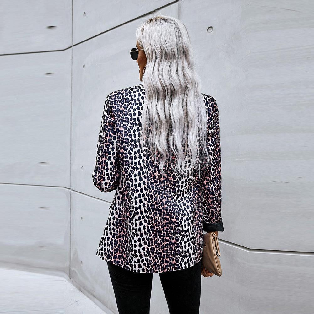 Leopard Print Small Suit Jacket Women - melvincucci