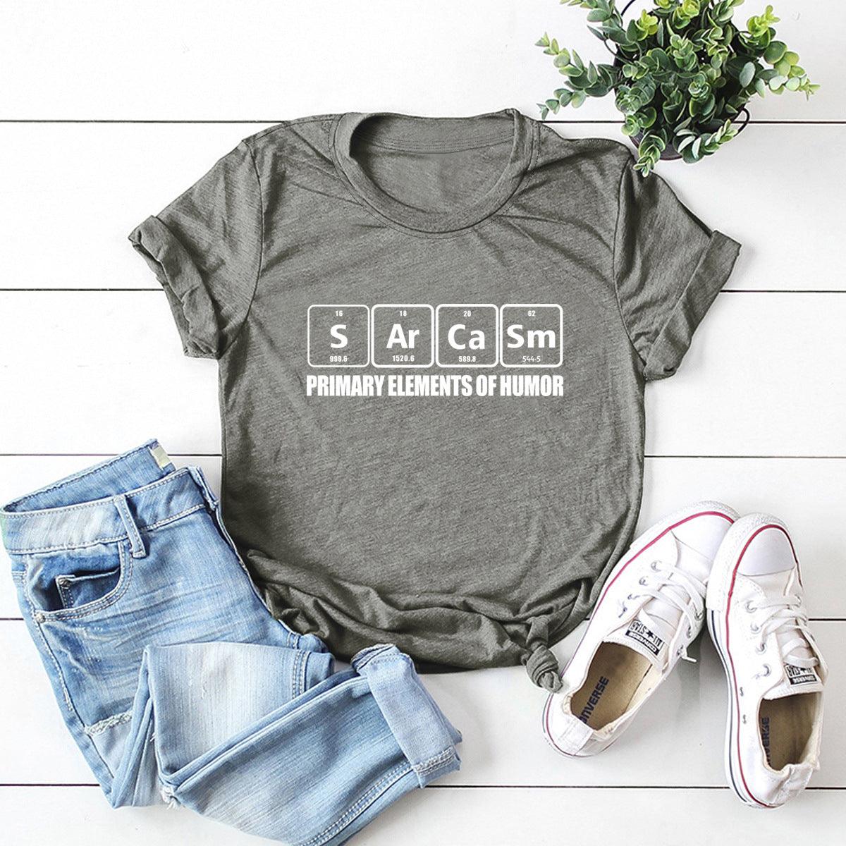 Letter cartoon short sleeve women T-shirt - melvincucci