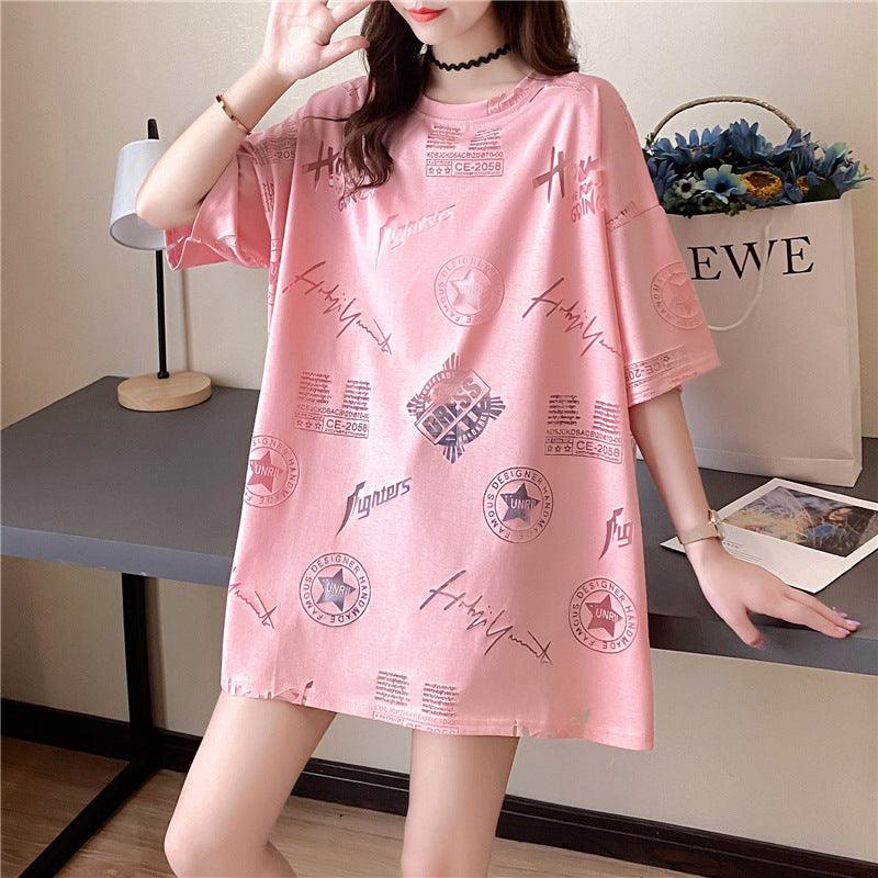 Letter printed T-shirt women - melvincucci