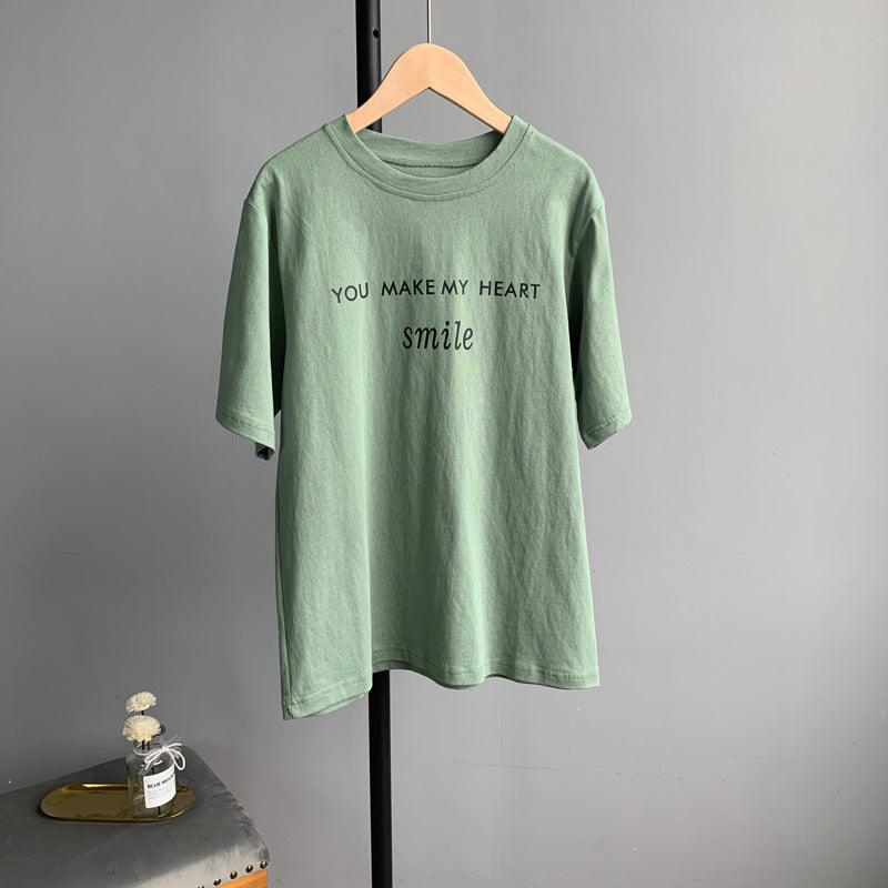 Letter printed T-shirt women white - melvincucci