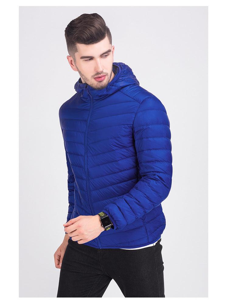 Lightweight Down Jacket Men With Hat Korean Version - melvincucci