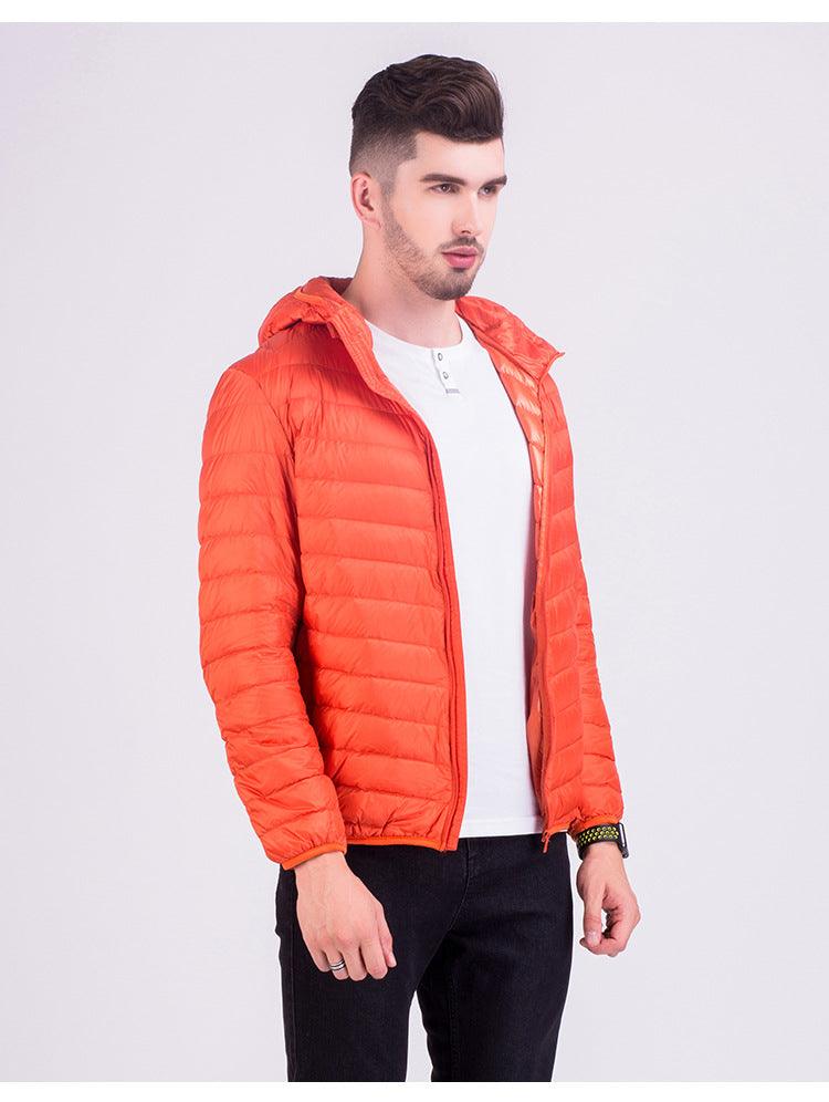 Lightweight Down Jacket Men With Hat Korean Version - melvincucci